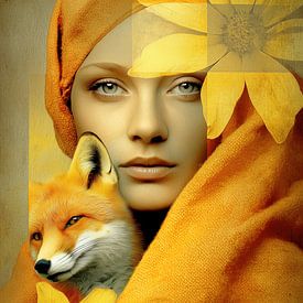 The Fox and the Sunflower Prophet van PixelMint.