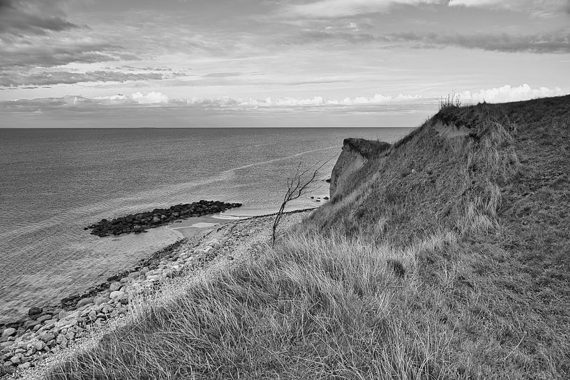Cliff on the Kattegat in Denmark. Sea and clouds by Martin Köbsch