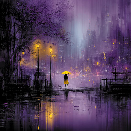 Lanterns in Purple City Mist