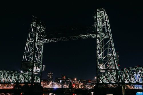 Rotterdam, the skyline under the stars.