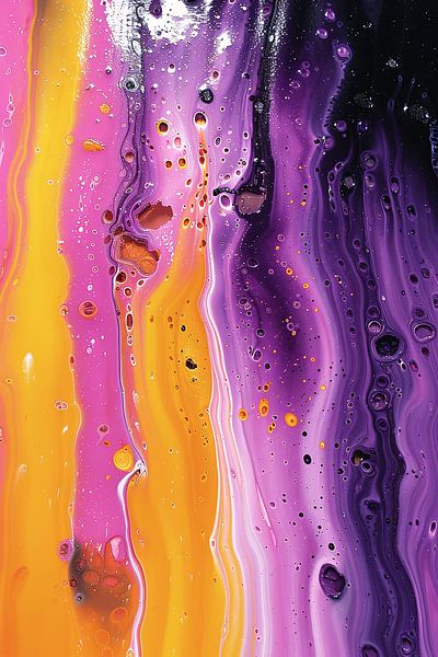 Farbenfrohe abstrakte Kunst mit dynamischer Textur von Art & Soul Creations