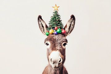 Donkey Christmas by Poster Art Shop