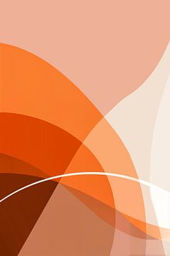 Warm Abstract in Terracotta no.3 van Studio BB