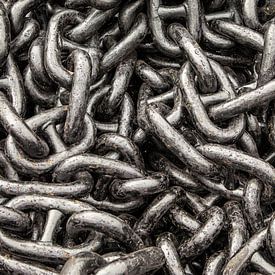 The Netherlands, Rotterdam. Close-up of ship's chain. by Frans Lemmens