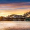 Cologne Cathedral in the city of Cologne at sunset. by Voss Fine Art Fotografie