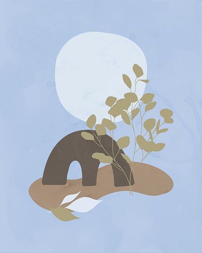 Eucalyptusboom naast een brug