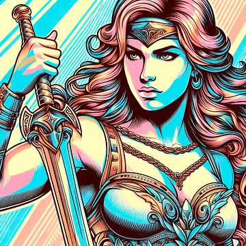 Krijger-amazones Schoonheid van A.D. Digital ART