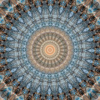 Mandala-blauwe lichten