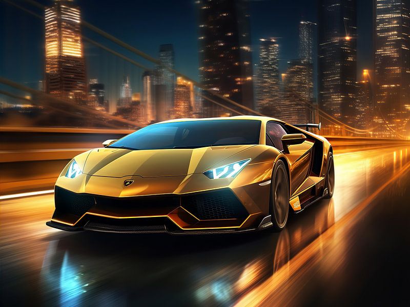Lamborghini Auto Car in New York City von FotoKonzepte