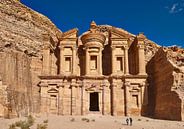 ornate carved rock tomb known as The Monastery El Deir, Petra by Jürgen Ritterbach thumbnail