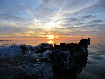 zonsondergang met pier van Froukje Hobma