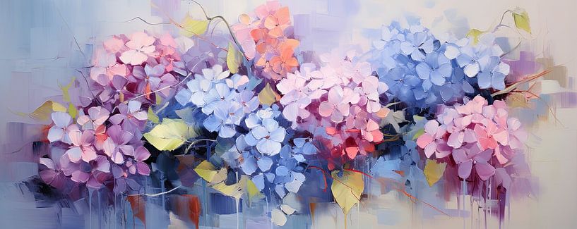 Painting hydrangea by Eye catching paintings