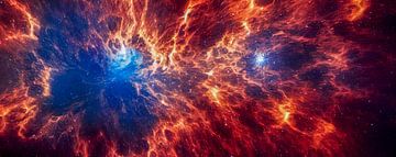 Kleurrijke achtergrondnevel in het sterrenstelsel met vuur van Animaflora PicsStock