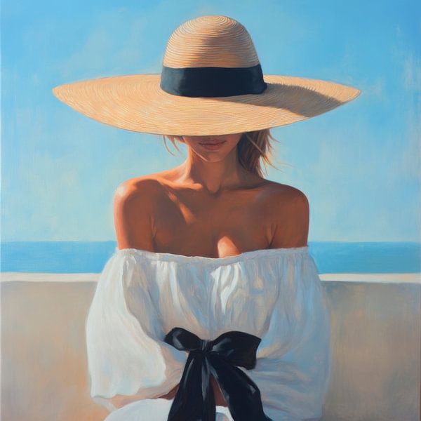 Zomerse rust aan zee van Poster Art Shop