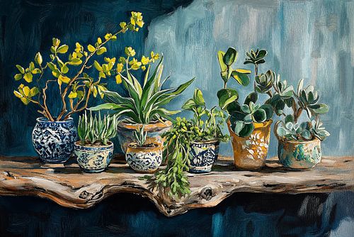 Charme rustique en bleu