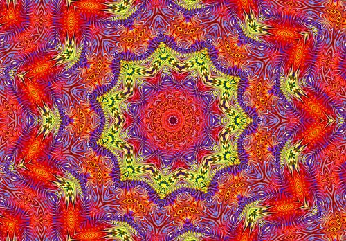 Dazzles in Red (Mandala in Rood)