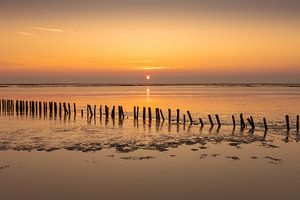 Stille bei Ebbe - Sonnenuntergang im Wattenmeer