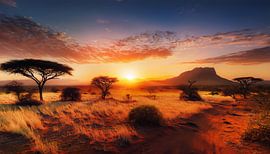 Zonsondergang in Afrika