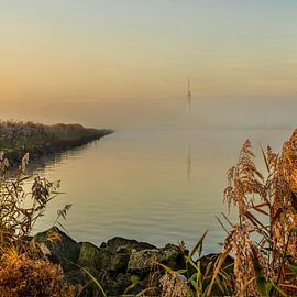 Goldene Stunde auf dem IJsselmeer.