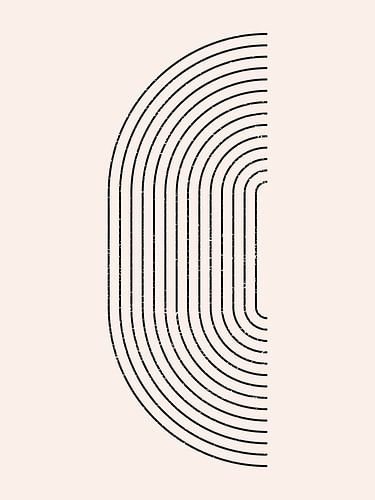 Bogen in Bauhaus-stijl in modern monochroom