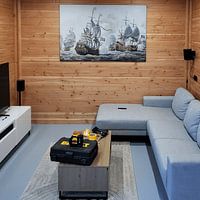 Klantfoto: De 4-daagse zeeslag in juni 1666 van Maritiem Schilder Arnold de Lange, als ArtFrame