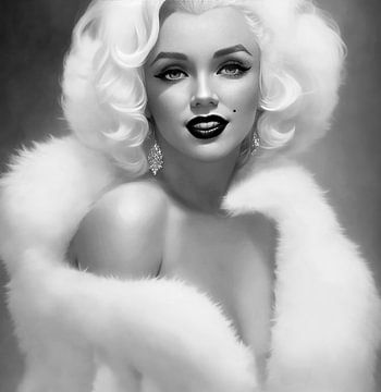 Marilyn Monroe als animatie. van Brian Morgan