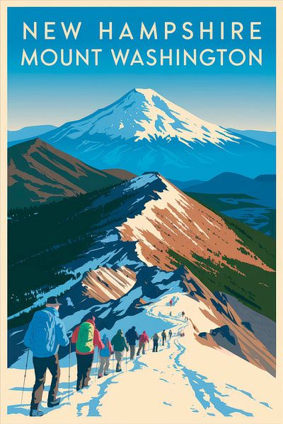 New Hampshire Vintage Travel Poster by Poster Art Shop