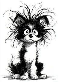 Kleine Katzenkarikatur