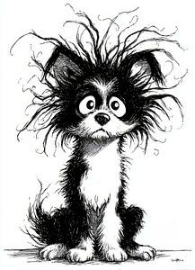 Kleine Katzenkarikatur