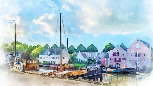 Haven van Dokkum, Friesland.