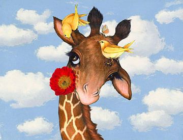 Art for Kids - Giraffe Buffy and his friends by Gisela- Art for You