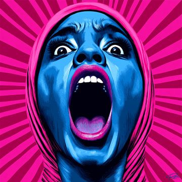 Electric blue scream van byRenzo