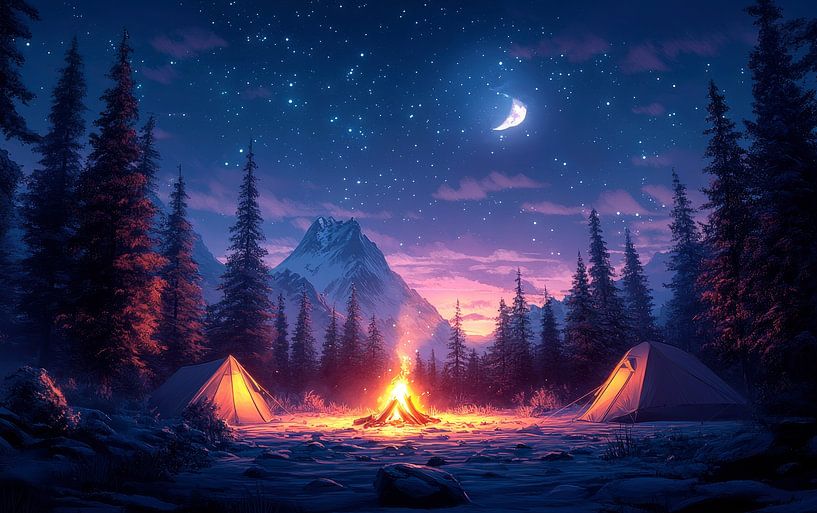 Verhalen bij maanverlicht kampvuur van Lufy