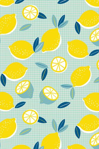 Verse Citroenen Geruite Munt