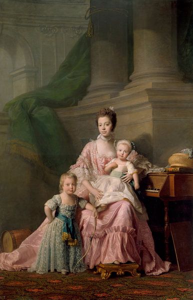 Königin Charlotte mit ihren beiden ältesten Söhnen, Allan Ramsay. von Meesterlijcke Meesters