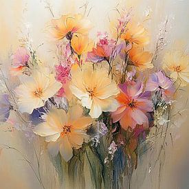 Bloemen Pastel | Pastel Petals van De Mooiste Kunst