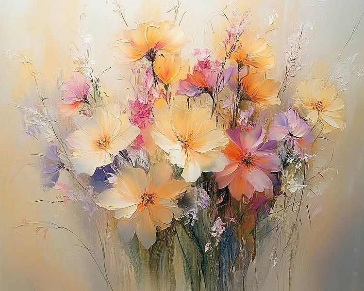 Flowers Pastel | Pastel Petals by Wonderful Art