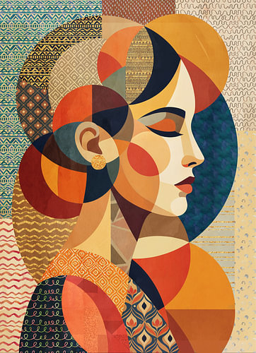 Mosaic by Haar – Abstract female portrait