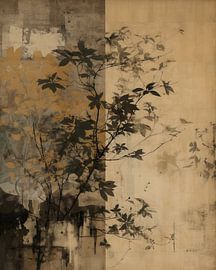 Collage Wabi-sabi in Erdtönen von Studio Allee