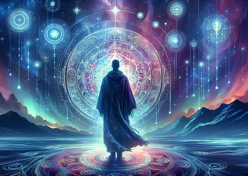 A sage in front of a mysterious landscape by Eye on You