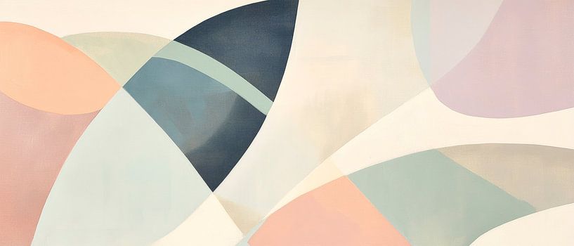 Sanfte Farbharmonie mit organischen Formen von Poster Art Shop