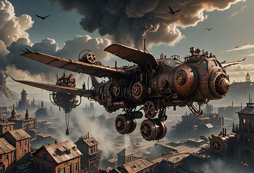 aeroplane, aircraft, steampunk