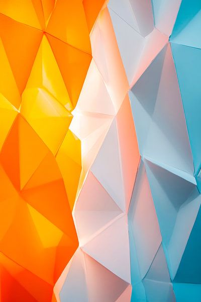 Geometric play of colours in a 3D look by Poster Art Shop