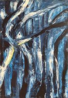 Tree meander blue