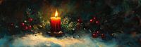 Christmas candle | Red Christmas candle