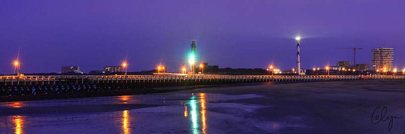 Port of Ostend during Blue Hour by Colijn Verkempinck