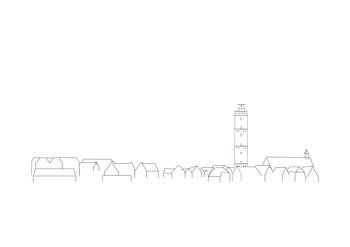 Terschelling-Poster Brandaris Skyline