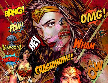 Wonder Woman Popart van Rene Ladenius Digital Art