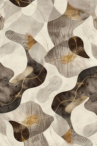 Schaduwdans in Zwart, Goud en Beige