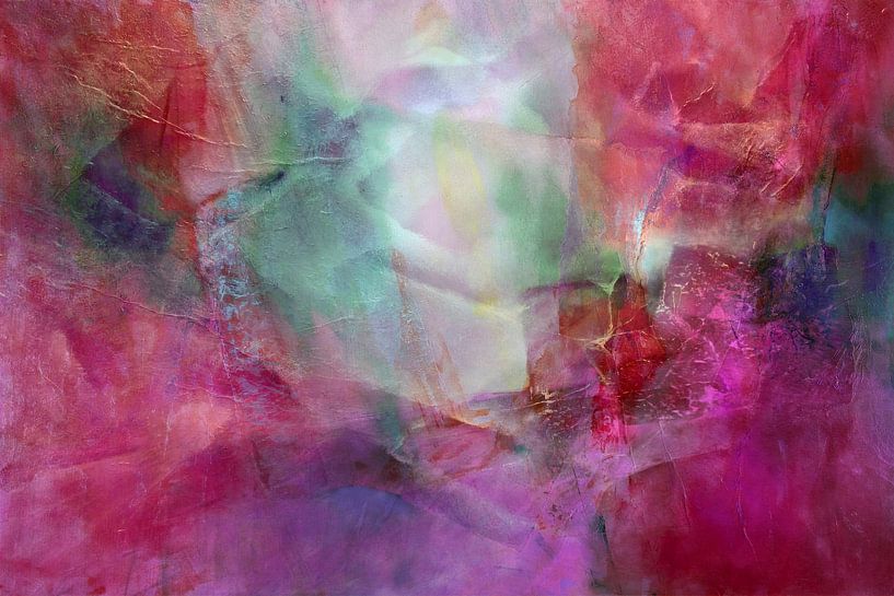 Purple and Green - floating von Annette Schmucker
